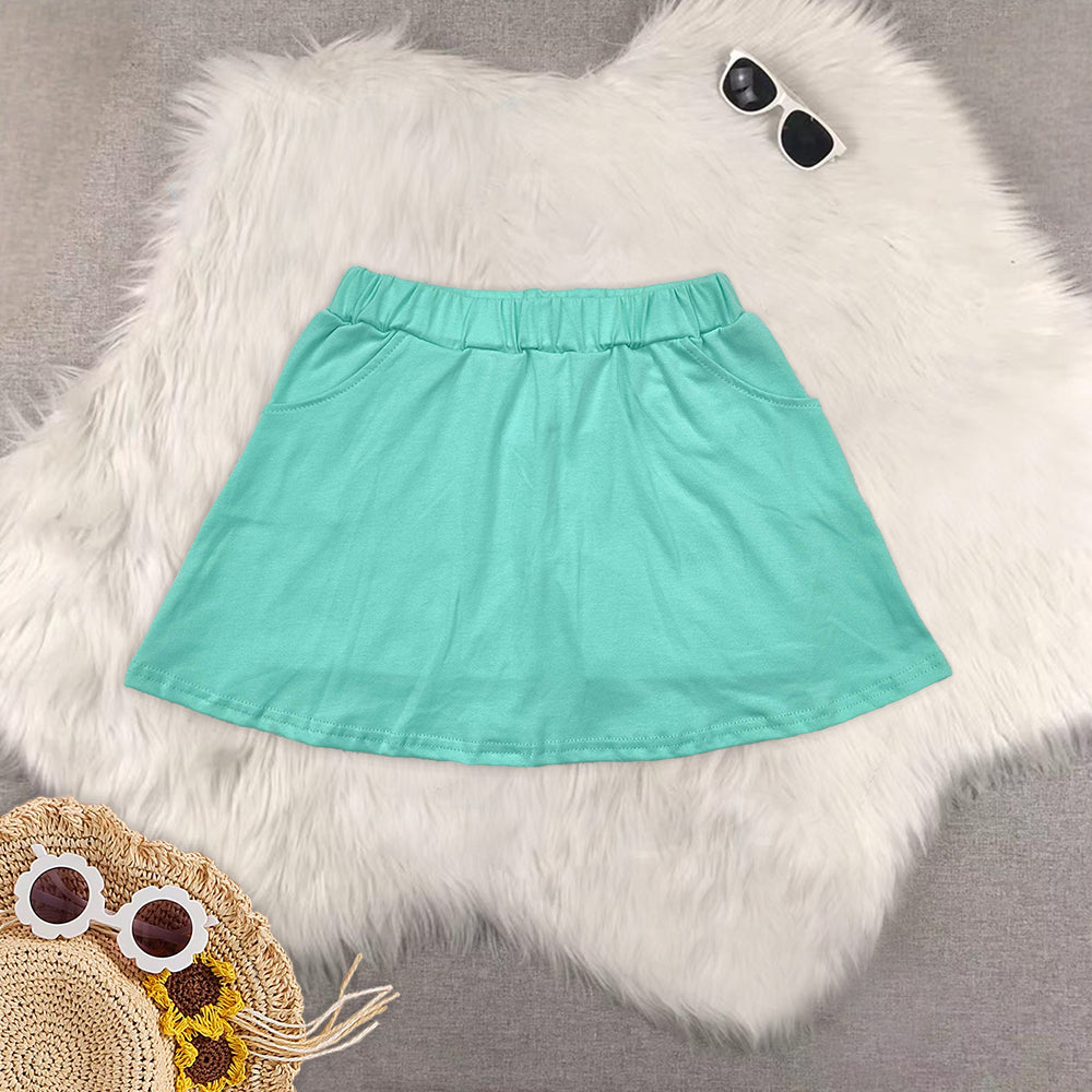 RTS Sibling baby girls clothes pure color culottes summer skirts dresses