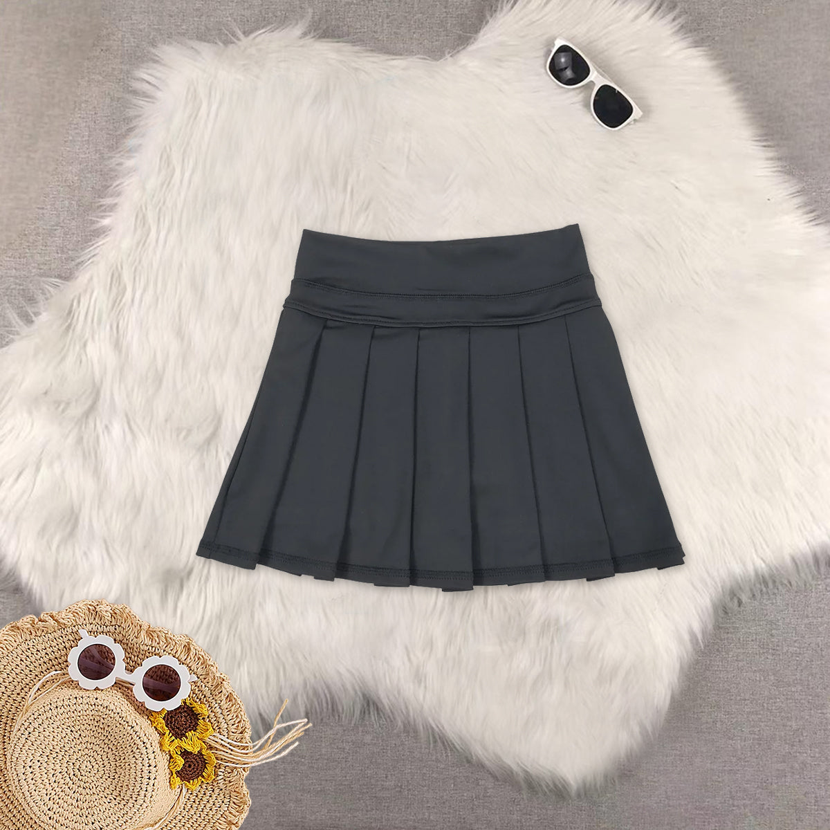 12/18m-7/8t RTS NO MOQ Sibling baby girls clothes long sleeve short skirts sets and Top and yoga skirts
