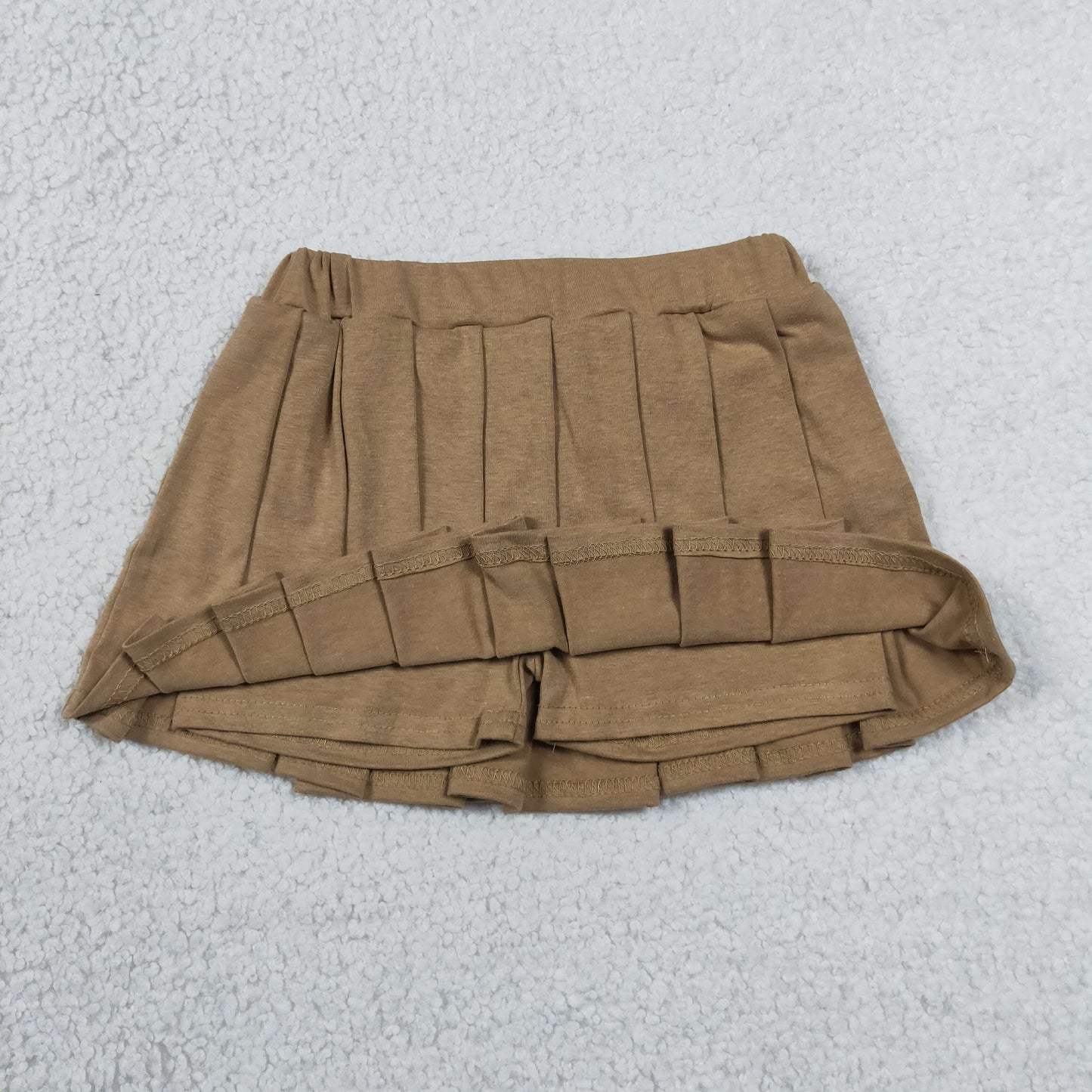 RTS NO MOQ cotton GLK0107 Baby Girls Cotton Solid Khaki Skirts Casual Wear