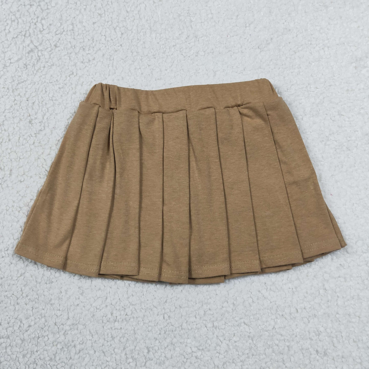 RTS NO MOQ cotton GLK0107 Baby Girls Cotton Solid Khaki Skirts Casual Wear