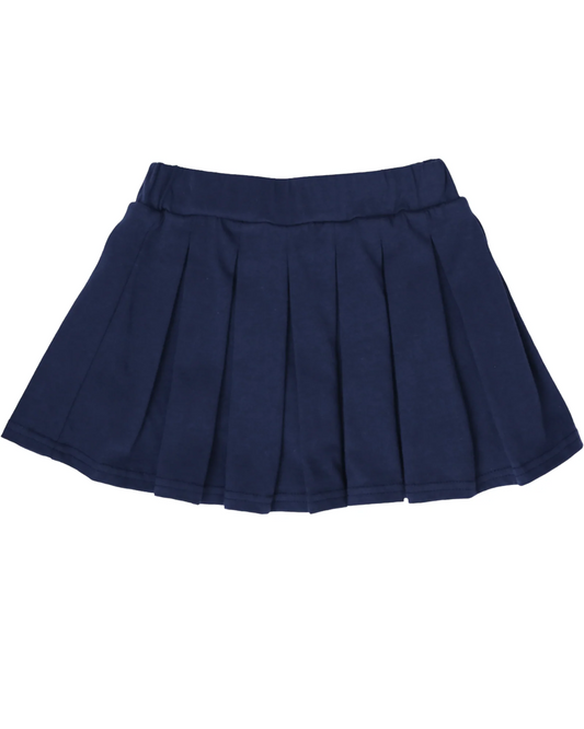 (Pre Order) No moq GLK0108 Baby Girls Navy Cotton Daily Wear Skirts