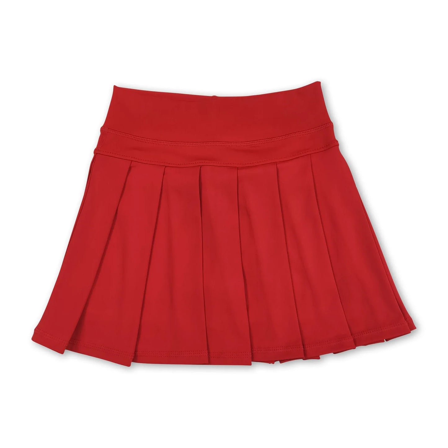 RTS NO MOQ Sibling milk silk Baby Girls Cheer Crew Neck Tops High Waist Skort Team Yoga Outfits