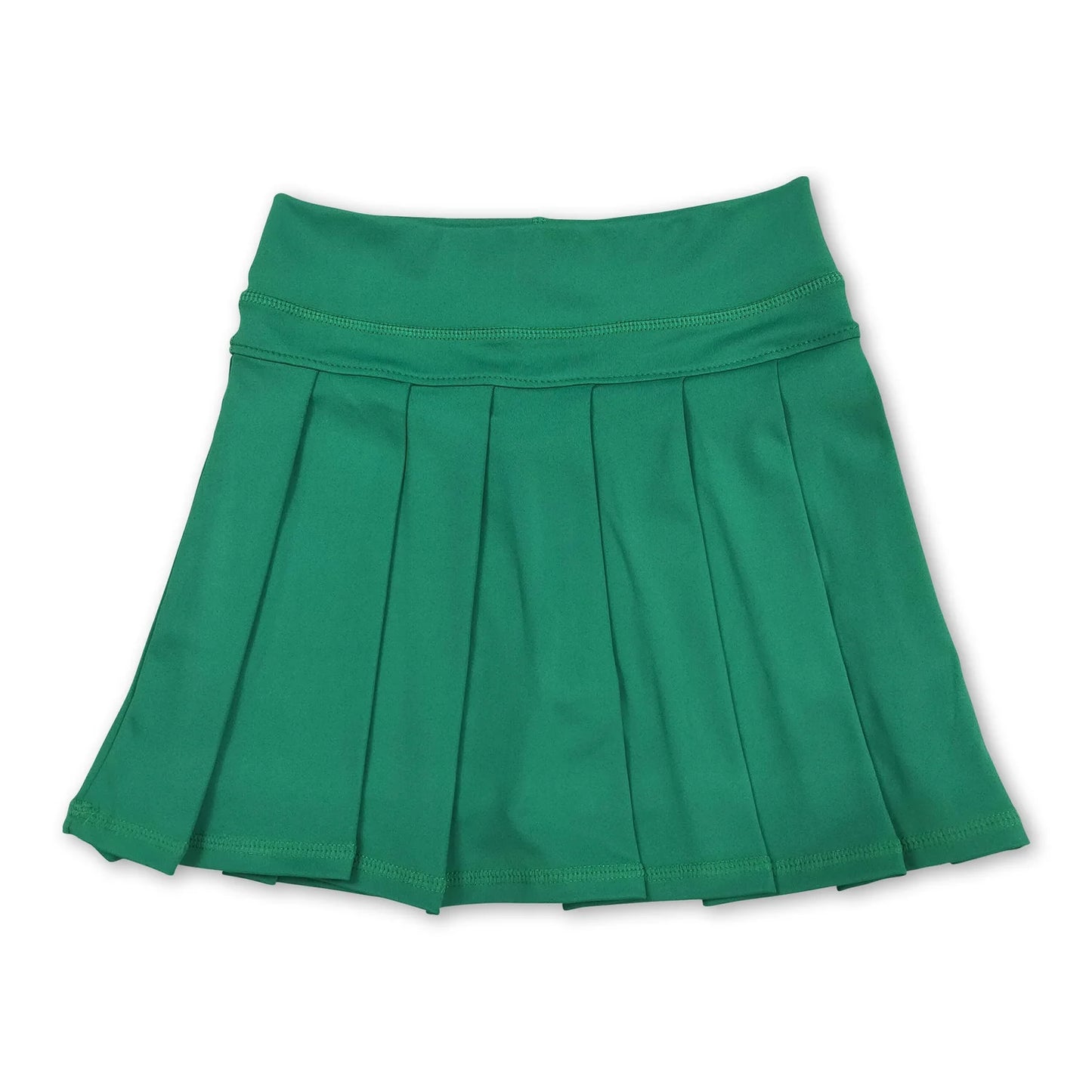 RTS NO MOQ Sibling milk silk Baby Girls Cheer Crew Neck Tops High Waist Skort Team Yoga Outfits