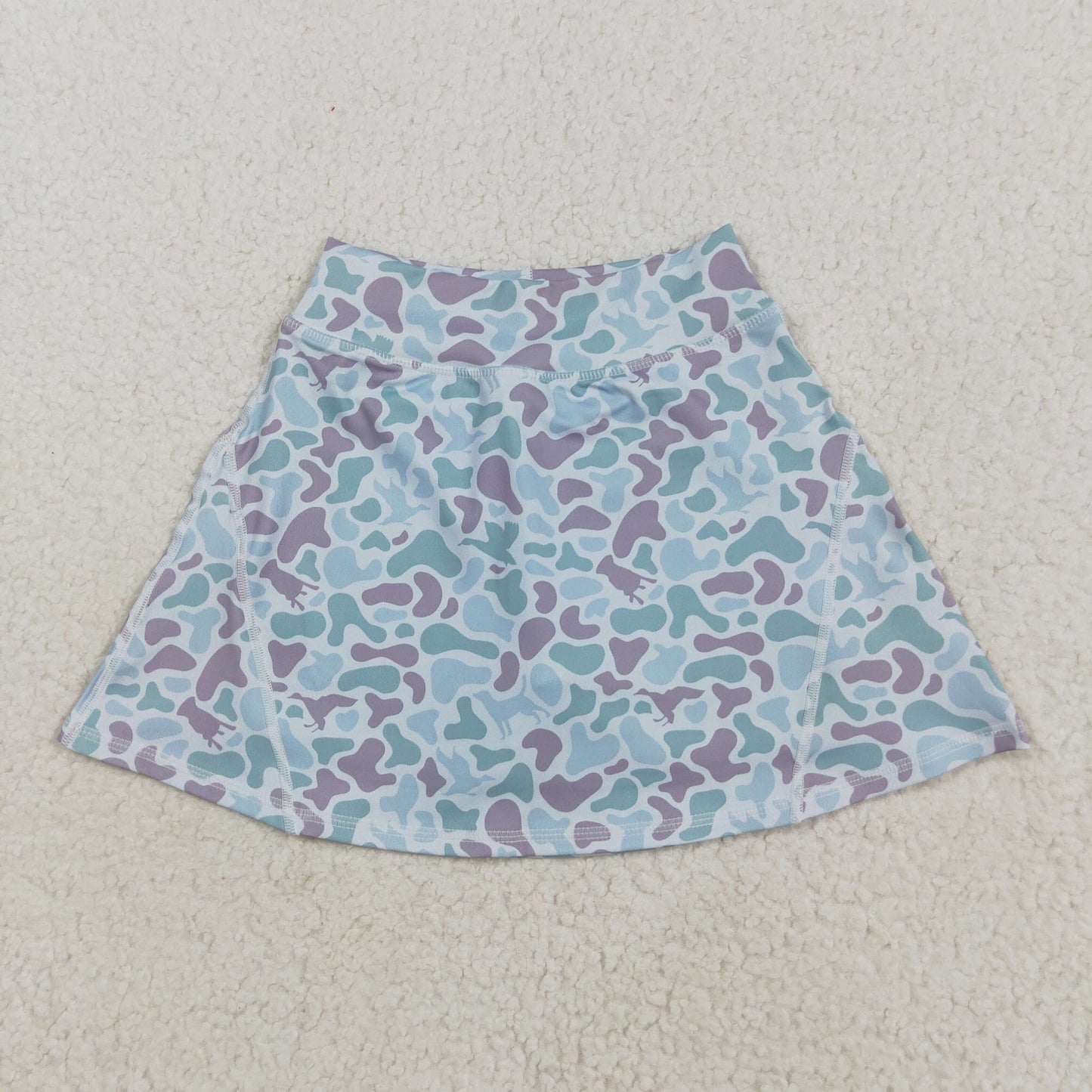 RTS NO MOQ Sibling Baby girl clothes and adult clothes yoga duck camouflage skirts and adult skirts