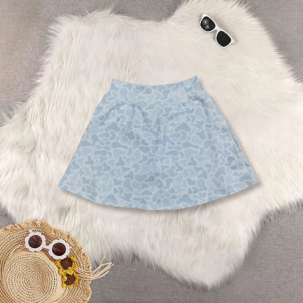 RTS Sibling baby girls clothes yoga camouflage summer shorts skirts