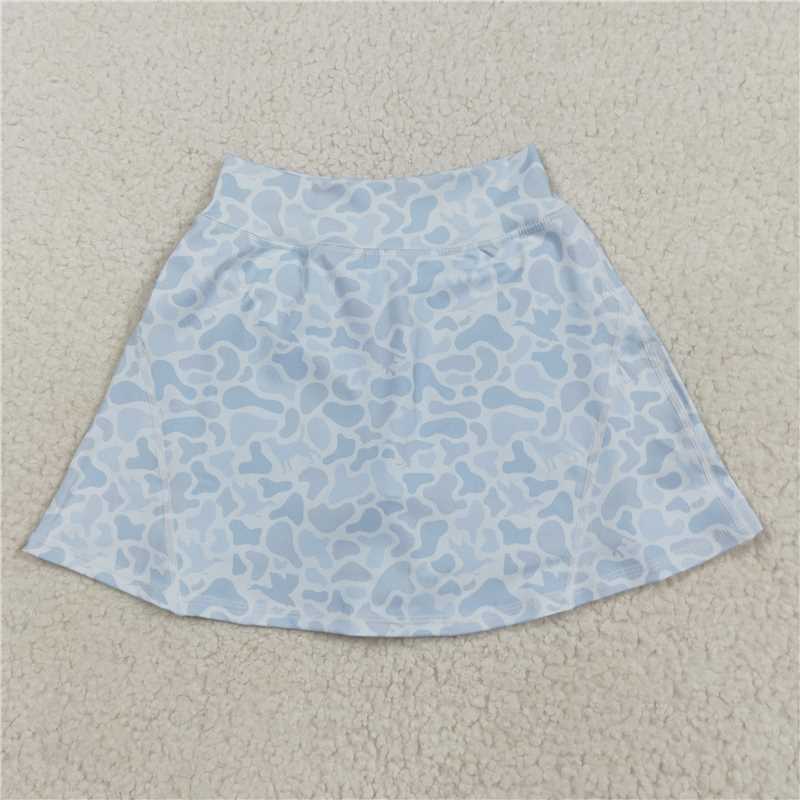 RTS NO MOQ Sibling Baby girl clothes and adult clothes yoga camouflage skirts and adult skirts