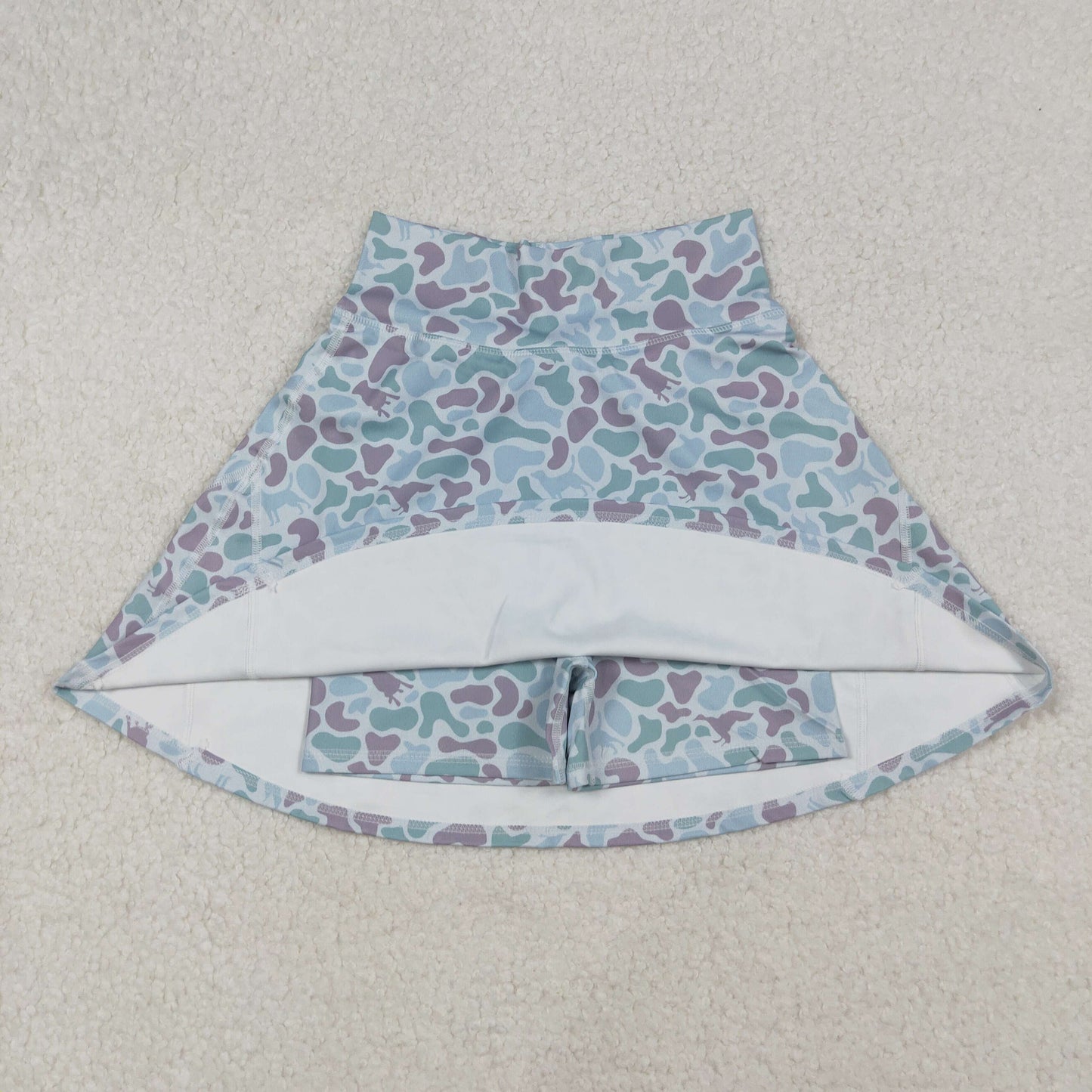 RTS NO MOQ Sibling Baby girl clothes and adult clothes yoga duck camouflage skirts and adult skirts