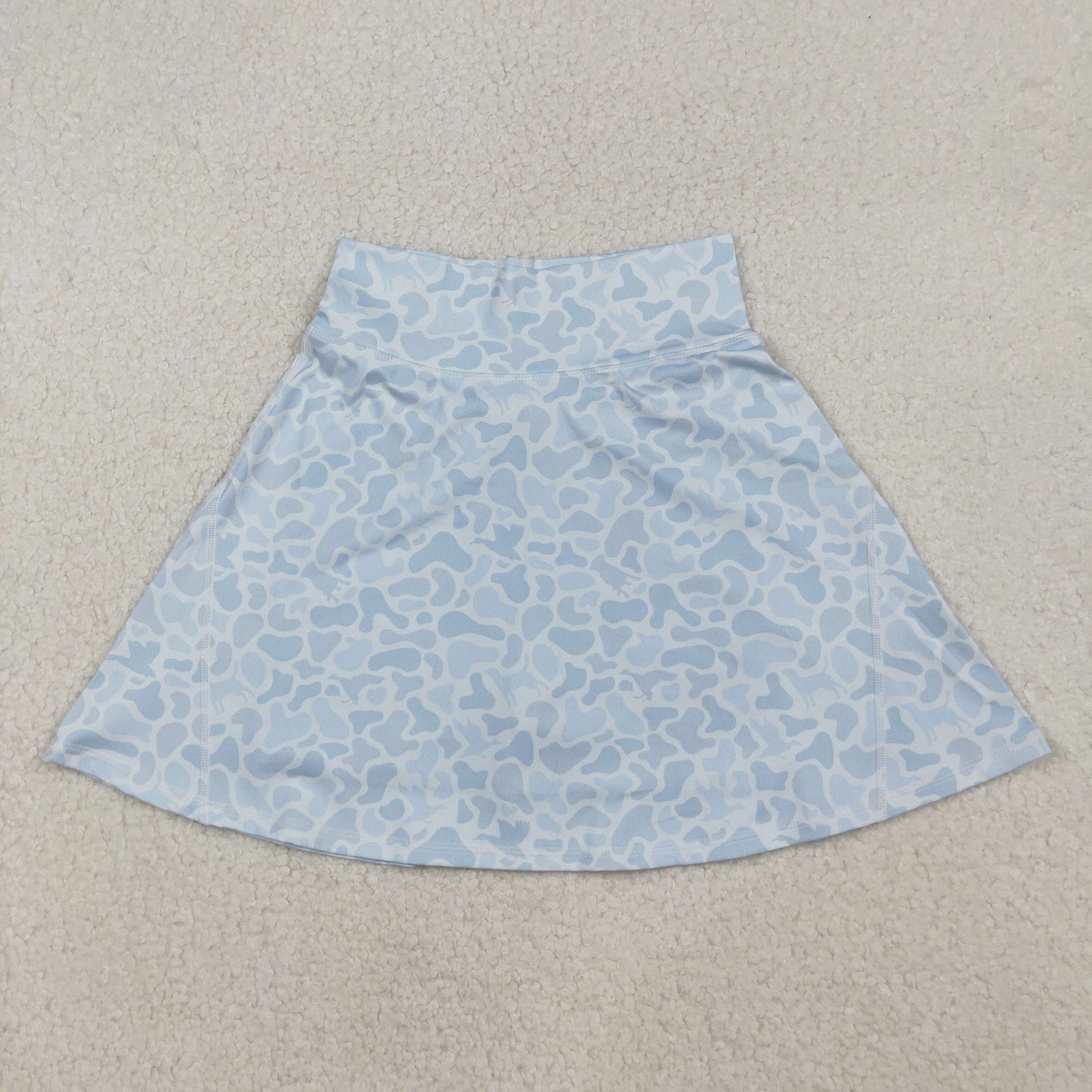RTS NO MOQ Sibling Baby girl clothes and adult clothes yoga camouflage skirts and adult skirts
