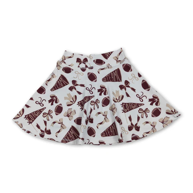 RTS NO MOQ Sibling yoga fabric Baby Girls Summer Bow Go Team Outdoor Active Bottoms