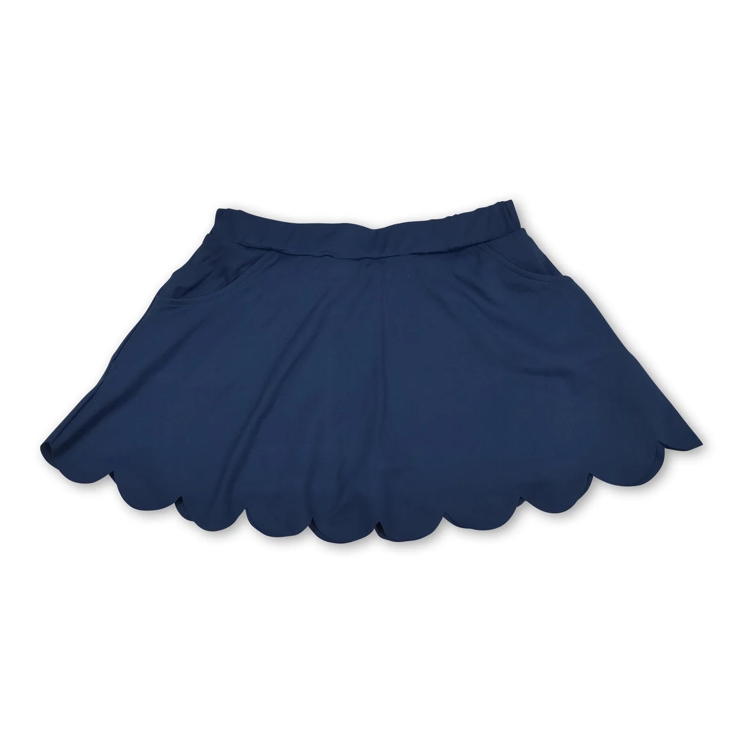 RTS NO MOQ Sibling yoga fabric cotton Baby Girls Vest With Sports Skorts Set Dresses Skirts Navy Blue Athletic Active Wear