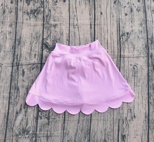 (Pre Order) No moq GLK0268 Yoga Baby Girls Cute Pink Scallop Edge Yoga Active Skort Bottom