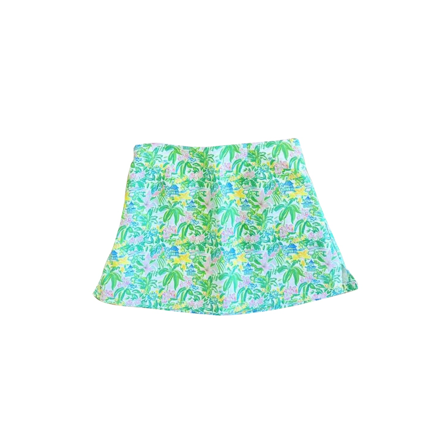 (Pre Order) No moq yoga fabric Baby Girls Print Yoga Skirt Summer Casual Clothes