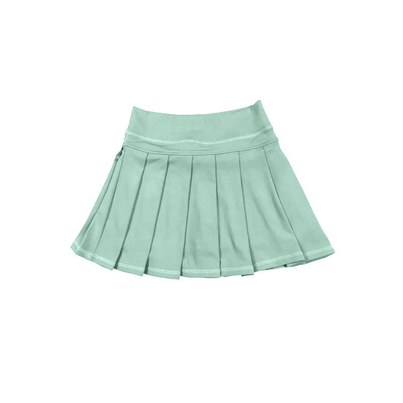 (Preorder new) No moq Baby Girls Zip Pocket Pullover Pleated Skort Yoga Active Matching Set