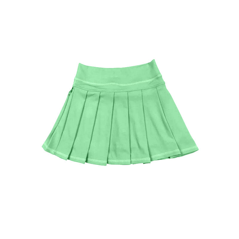 (Preorder new) No moq Baby Girls Zip Pocket Pullover Pleated Skort Yoga Active Matching Set
