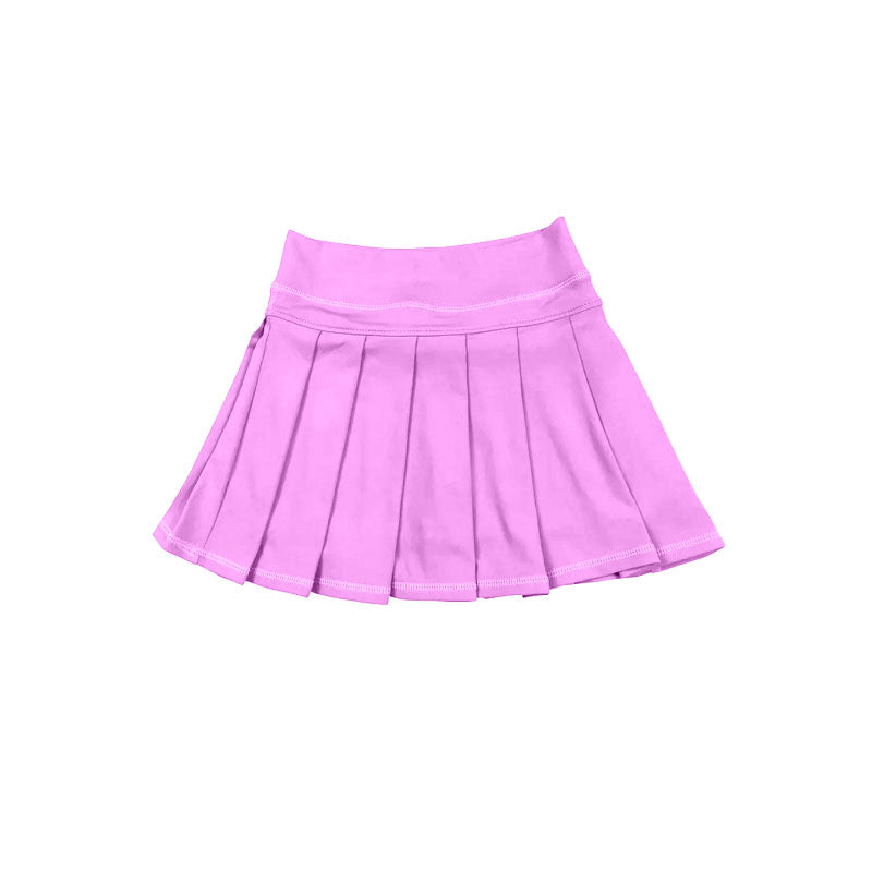 (Preorder new) No moq Baby Girls Zip Pocket Pullover Pleated Skort Yoga Active Matching Set