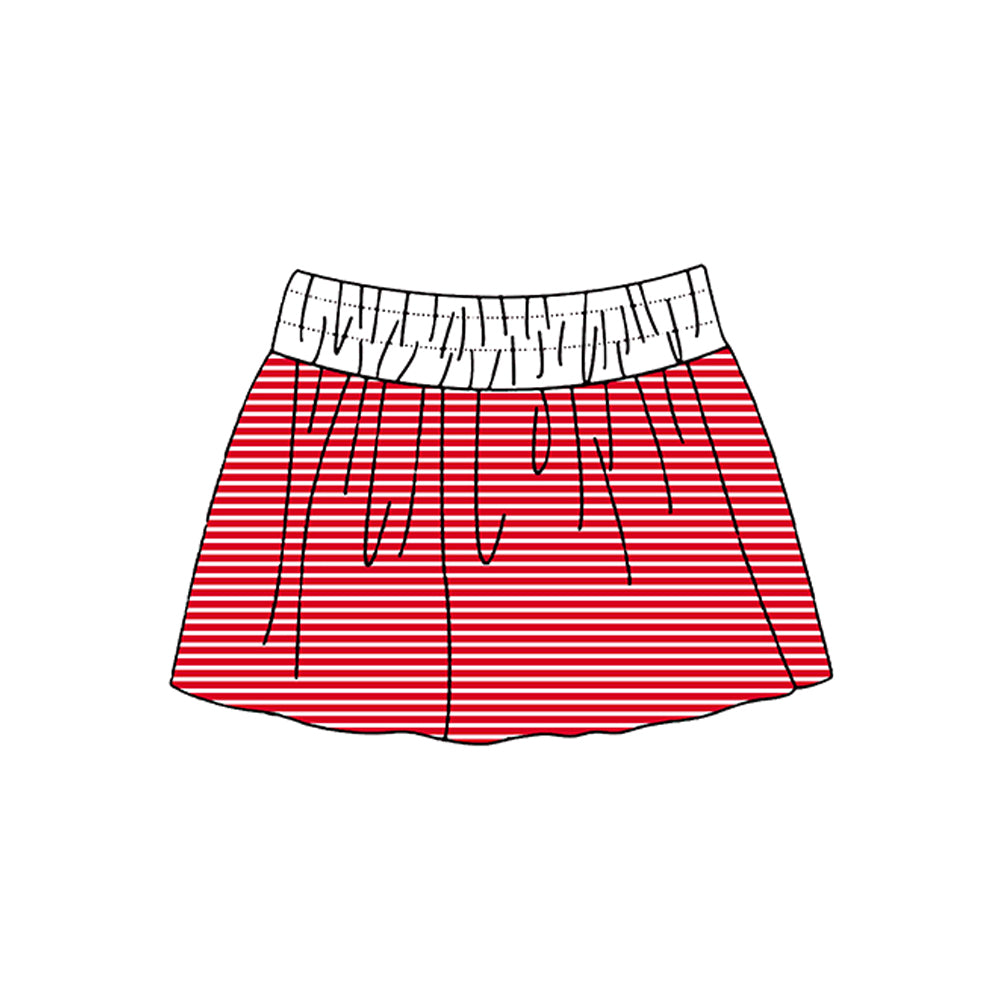 (Preorder new) No moq Yoga Baby Girls Summer Striped Print Yoga Skort Skirt