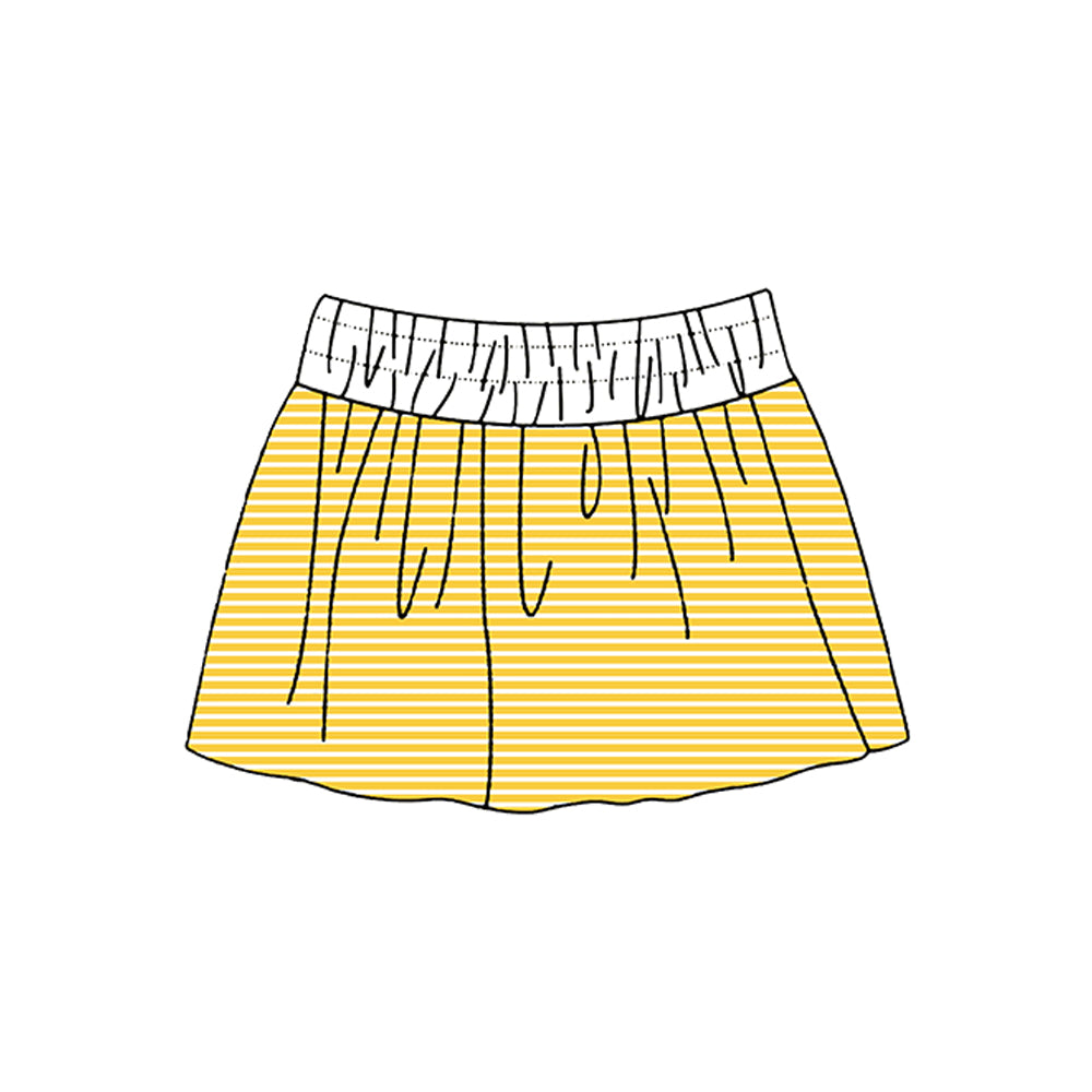 (Preorder new) No moq Yoga Baby Girls Summer Striped Print Yoga Skort Skirt