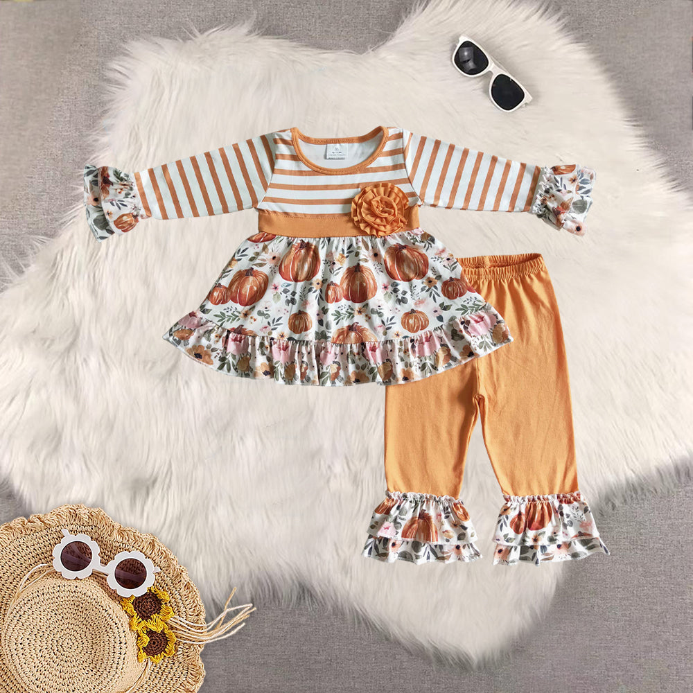 RTS NO MOQ Sibling baby girls clothes halloween long-sleeved trousers suit