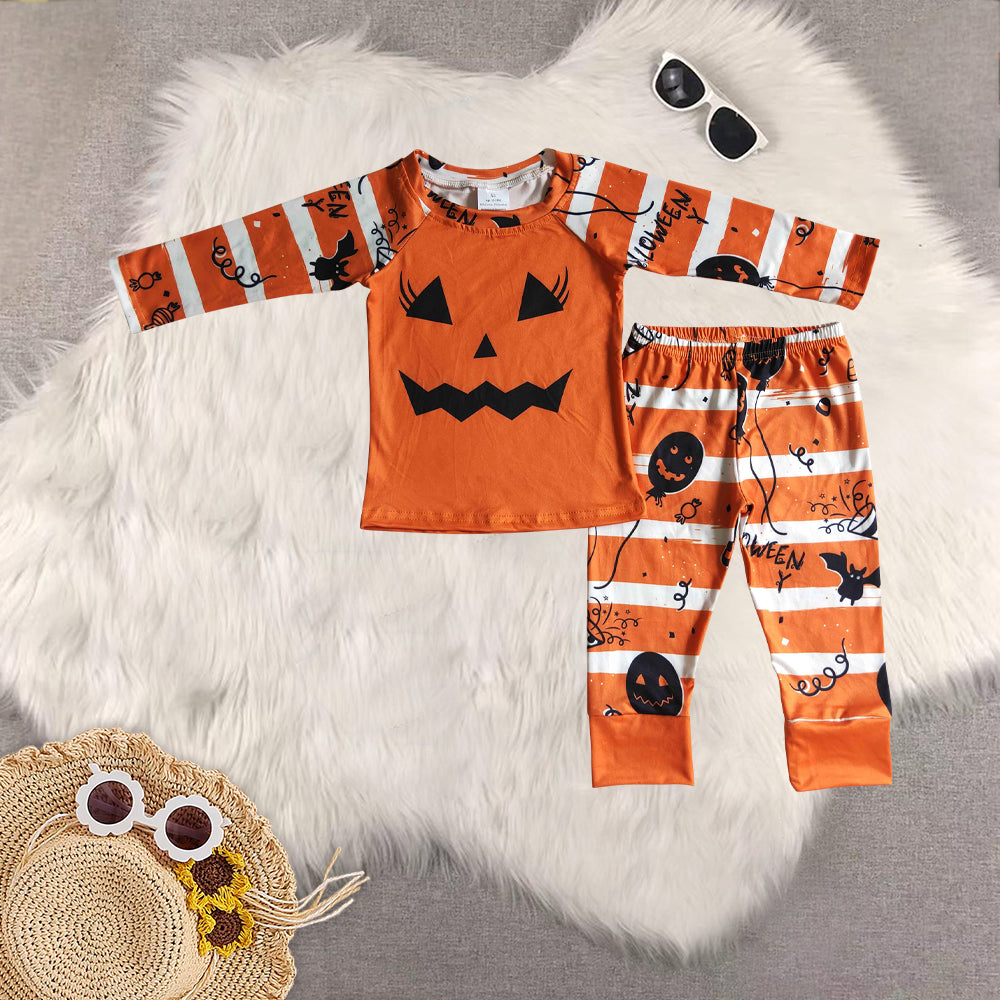 Sibling RTS NO MOQ Adult baby Girls adult halloween long sleeve pants sets and kids sets