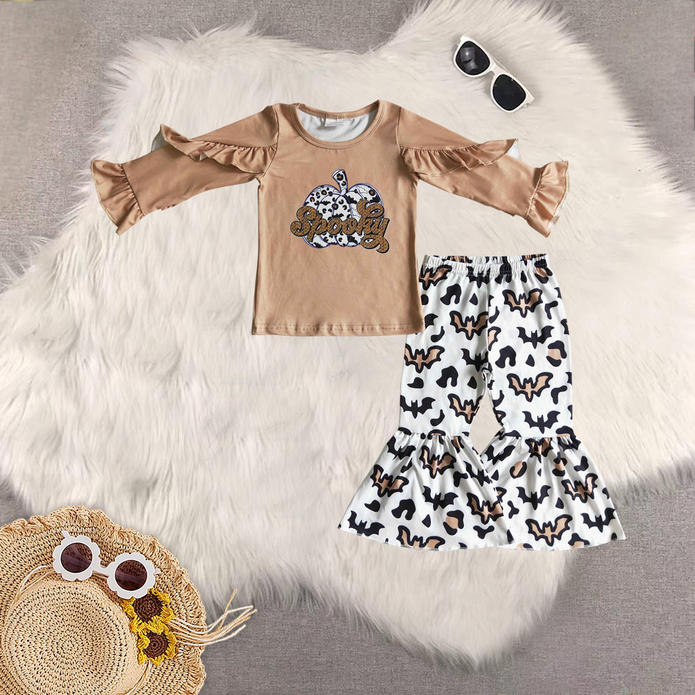 RTS Sibling baby girl clothes halloween  long Sleeve pants sets