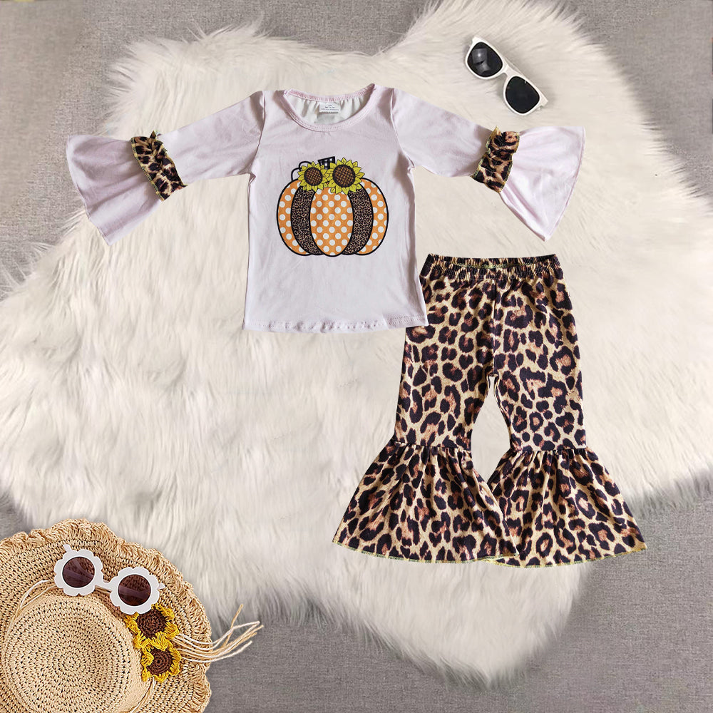 RTS Sibling baby boy clothes Halloween pumpkin long Sleeve pants sets