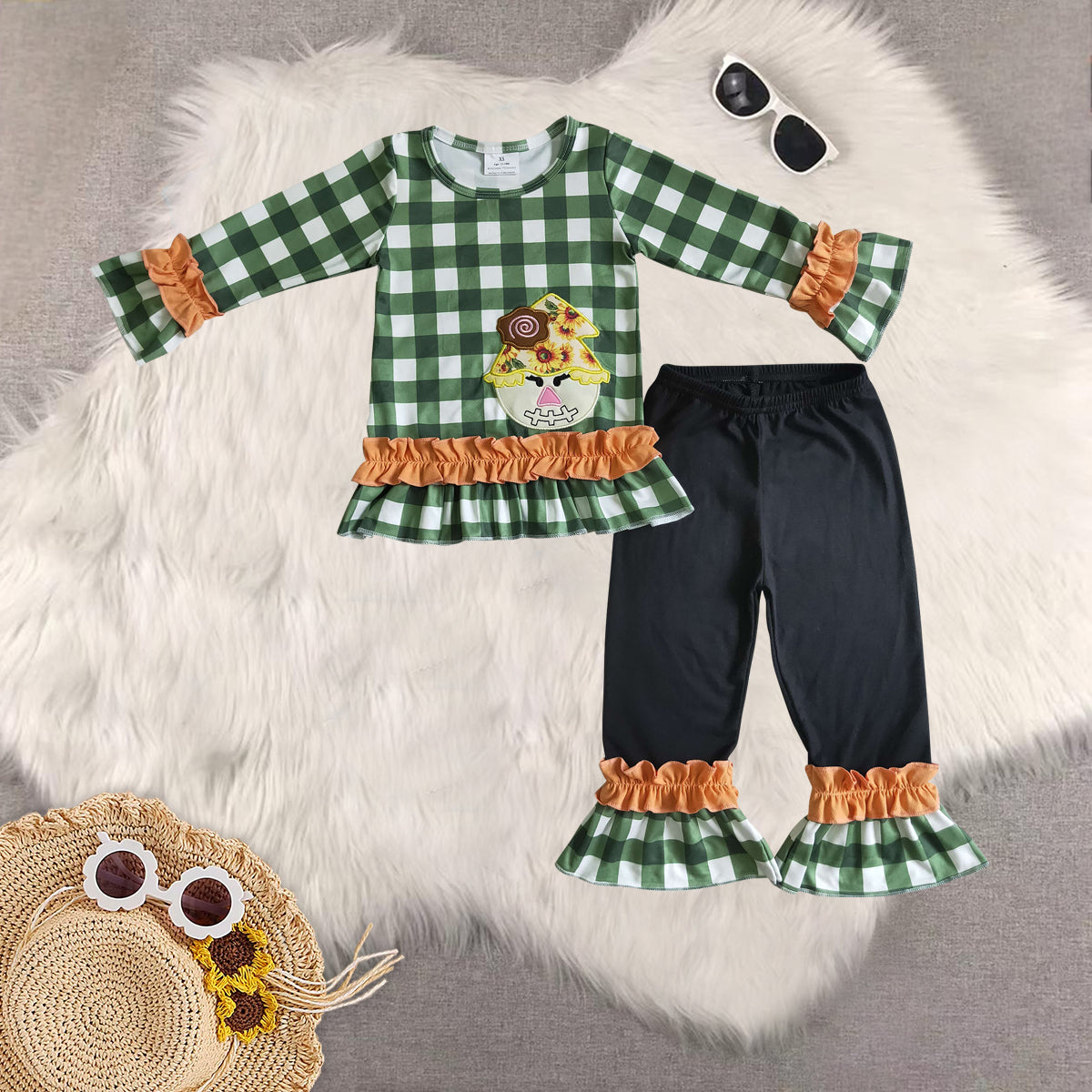 RTS NO MOQ Sibling baby girls baby girl clothes long-sleeved trousers suit & dress