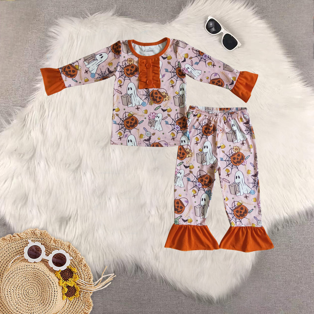 RTS NO MOQ Sibling baby girls boys clothes halloween long-sleeved trousers suits