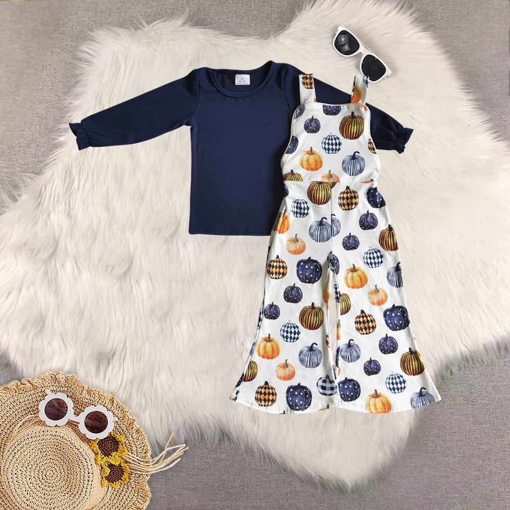 RTS NO MOQ Sibling Baby Girls halloween Long Sleeve Pants Set