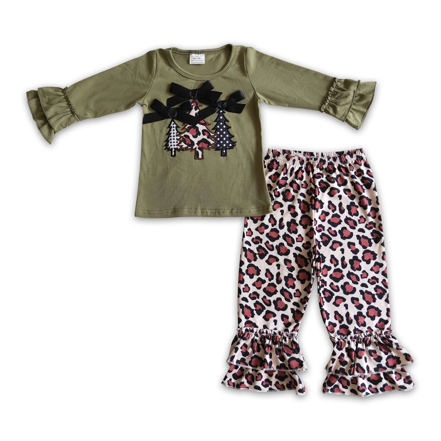 RTS NO MOQ Sibling milk silk Baby Girls Cute Candy Long Sleeve Top Pants Christmas Clothes Set