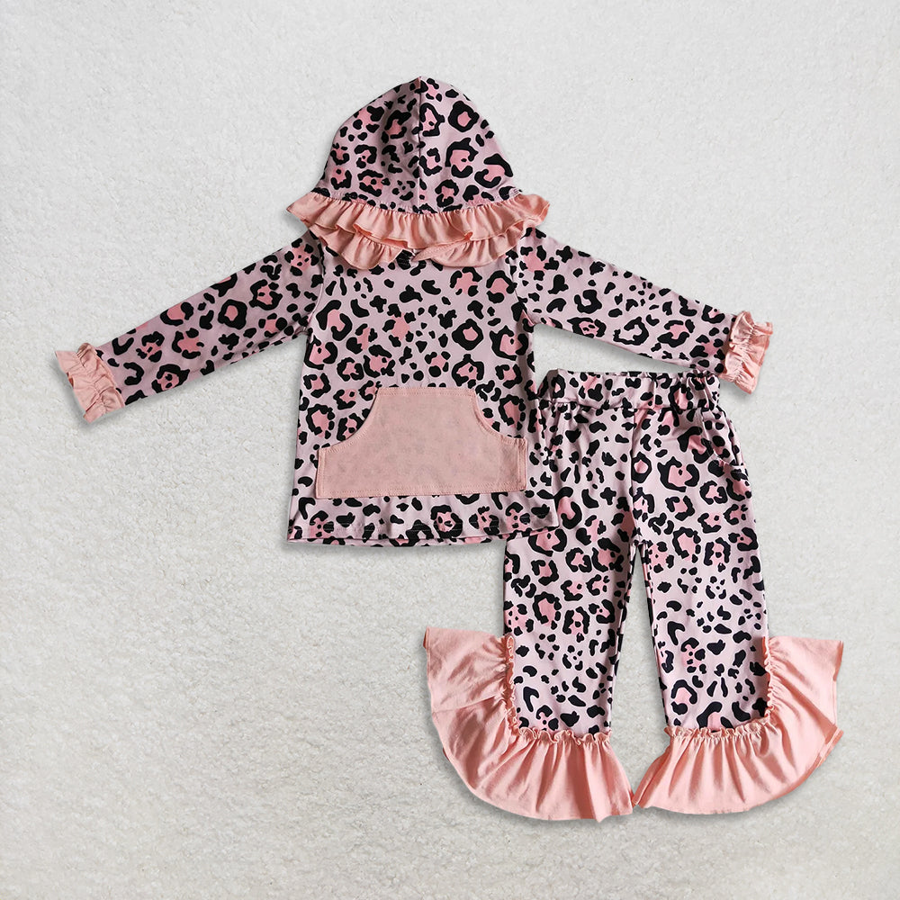 RTS NO MOQ Sibling Baby Girl clothes cotton hoodedTop Bell Pants Clothes Sets