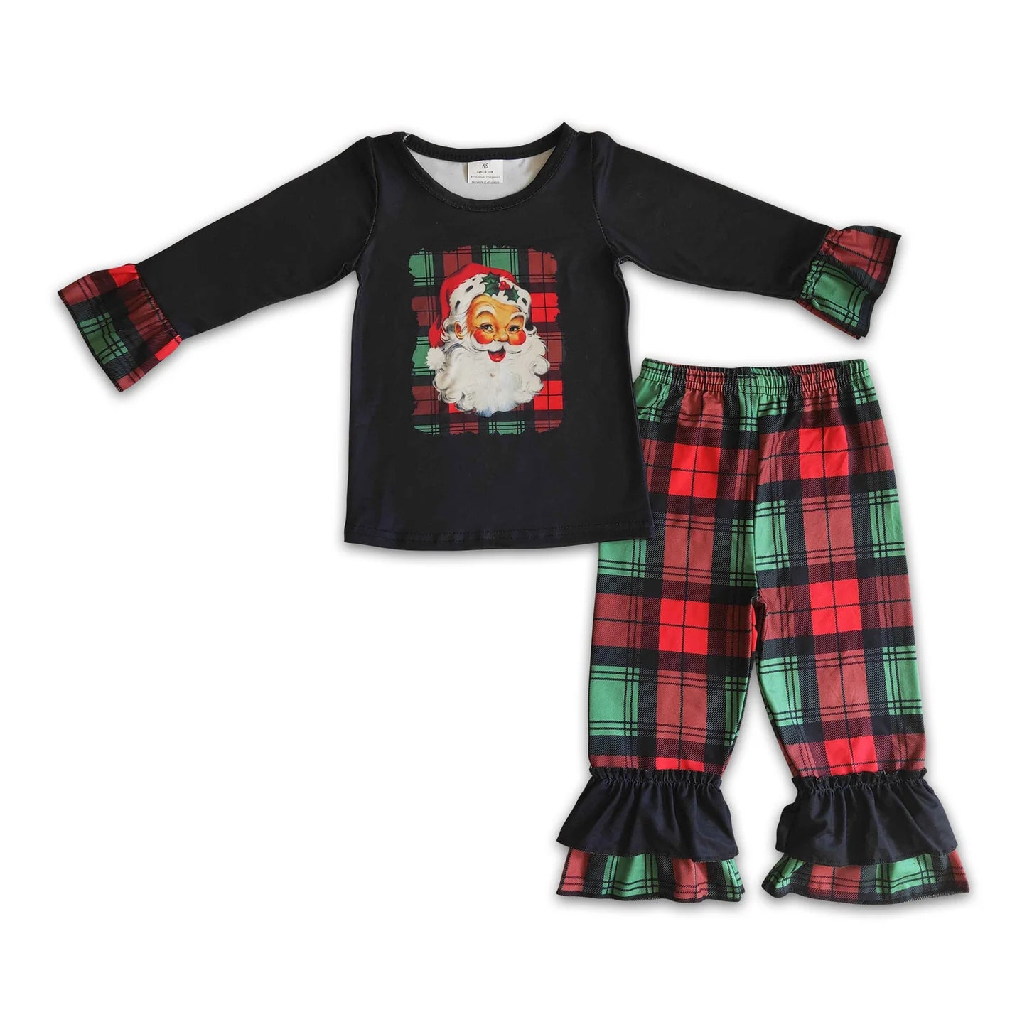 RTS NO MOQ Sibling milk silk Baby Girls Cute Candy Long Sleeve Top Pants Christmas Clothes Set