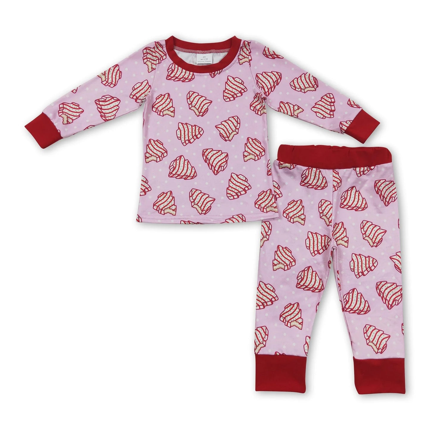 RTS NO MOQ Sibling milk silk Baby Girls Christmas Santa Milk Long Sleeve Top Pants Pajamas Set