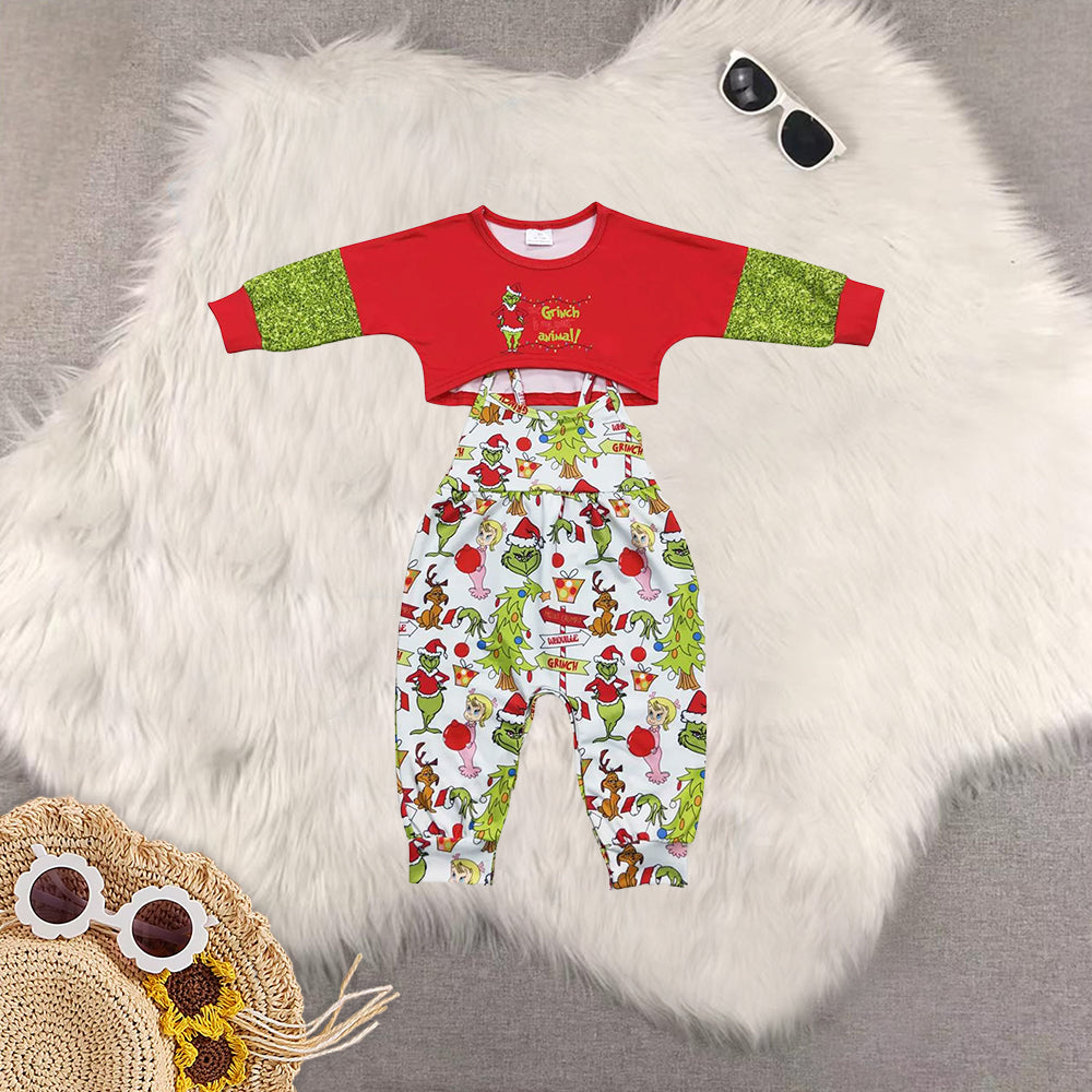 RTS Sibling baby girls clothes Christmas long Sleeve pants sets