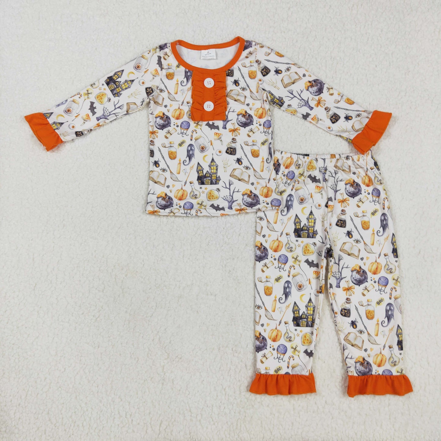 rts no moq GLP1172 Ghost Magic Broom Pumpkin Dream Orange Lace Long Sleeve