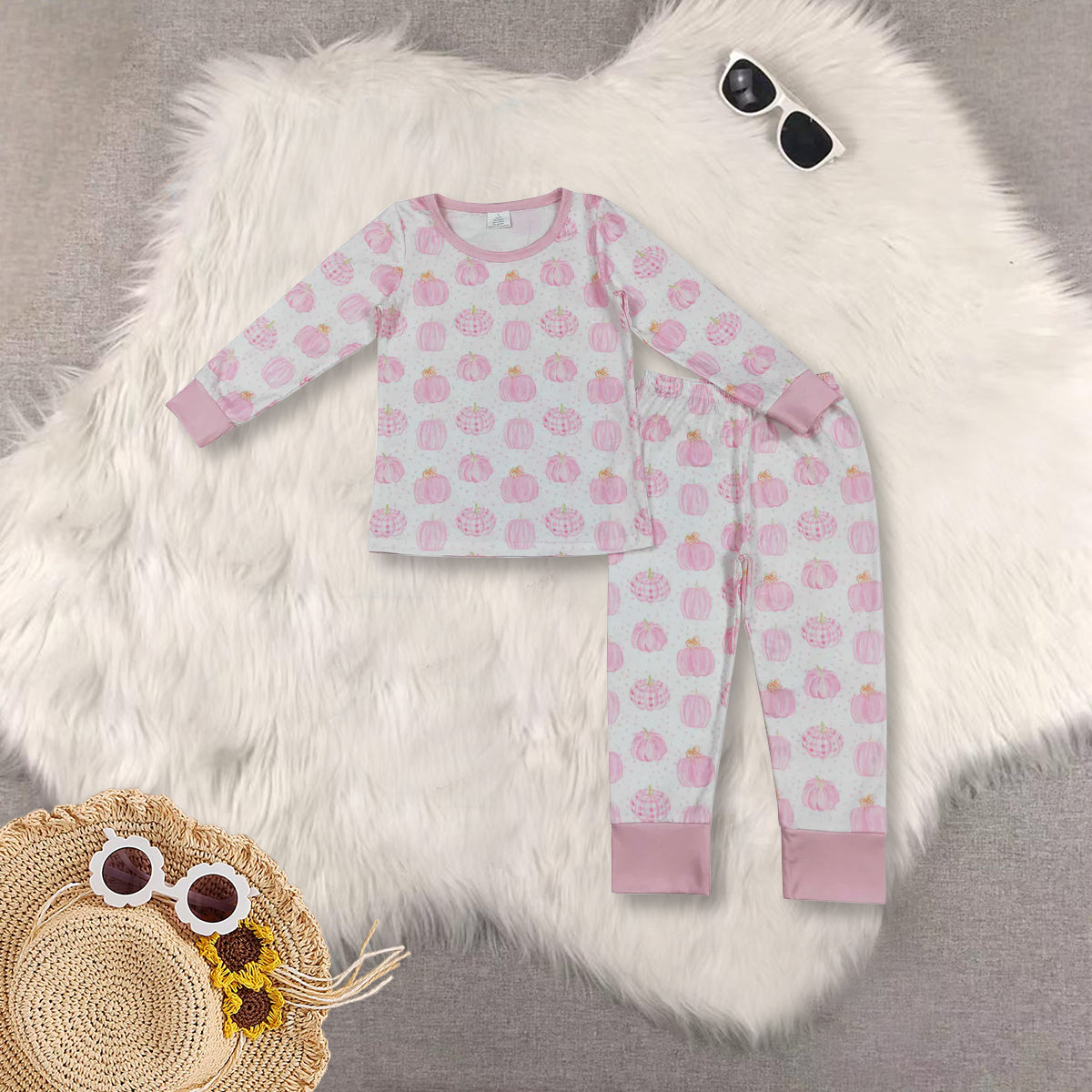 RTS NO MOQ Sibling Baby Girls halloween Long Sleeve Pants Set