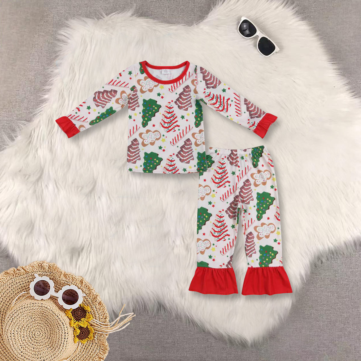 RTS NO MOQ Sibling baby Girls Boys Christmas long sleeve pants sets 2 and rompers 2 and adult top and adult pants Clothes