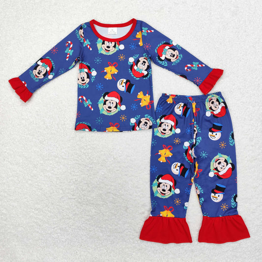 Cute Clothes  GLP1537 Baby Girls Christmas Top Pants Pajamas Clothes Sets