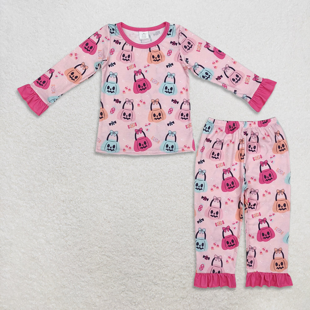 RTS NO MOQ Sibling Baby Girls clothes halloween Long Sleeve Pants Sets