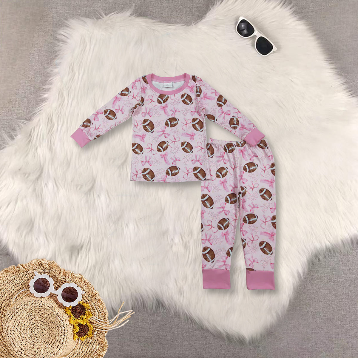 RTS NO MOQ Sibling baby boy girls clothes modal rugby Long Sleeve Suits and rompers