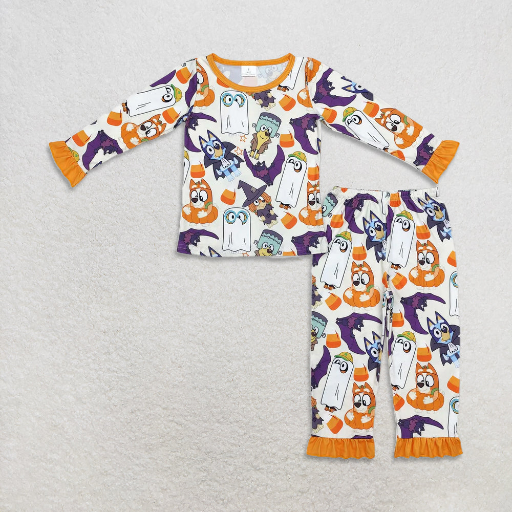 RTS NO MOQ Sibling Baby Girls clothes halloween Long Sleeve Pants Sets