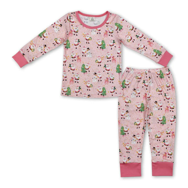 RTS Sibling Baby Girls Boots Cactus Western Christmas Pants Pajamas Sets