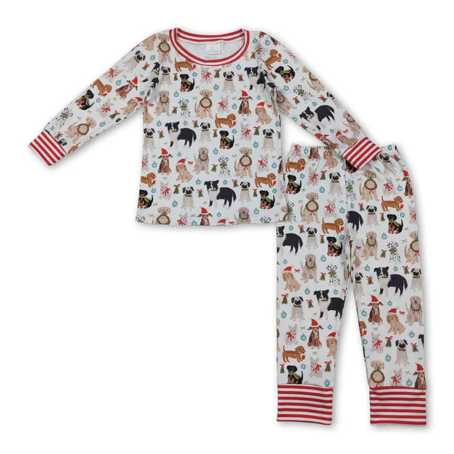 RTS Sibling Baby Girls Boots Cactus Western Christmas Pants Pajamas Sets