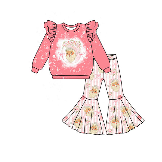 NO MOQ sales GLP2380 Pre-order baby girls clothes Christmas long sleeve pants sets-2025.5.20