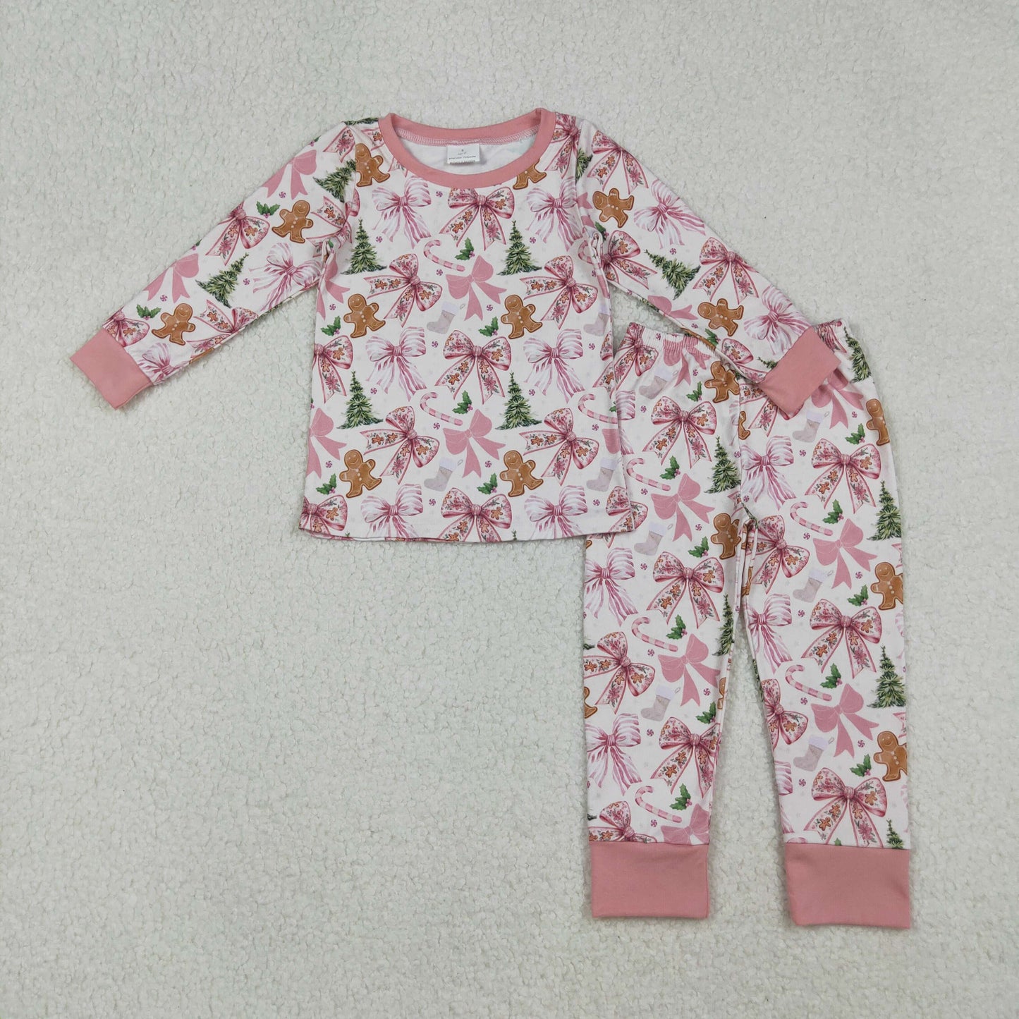 RTS NO MOQ Sibling Baby girls clothes Christmas long-sleeved trousers suits