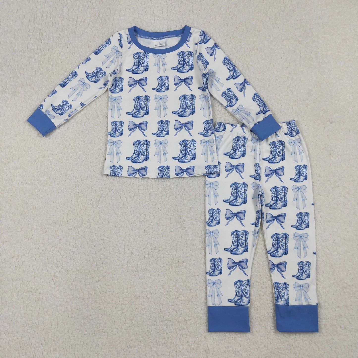 RTS NO MOQ Sibling Baby girl clothes western boots long-sleeved trousers suit & rompers