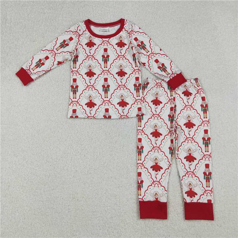 RTS NO MOQ Sibling milk silk Adult To Match Kids Christmas long sleeve pants Sets
