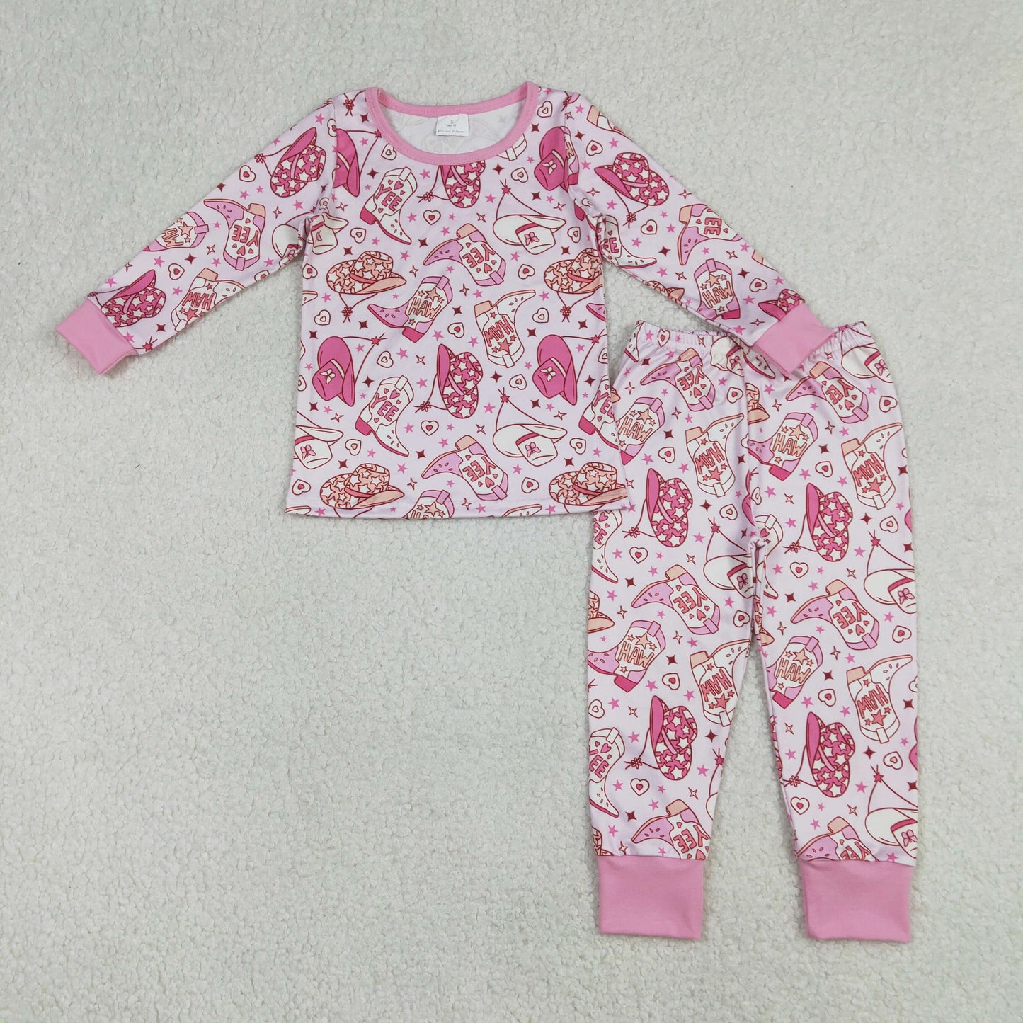 RTS NO MOQ Sibling Baby girl clothes western boots long-sleeved trousers suit & rompers