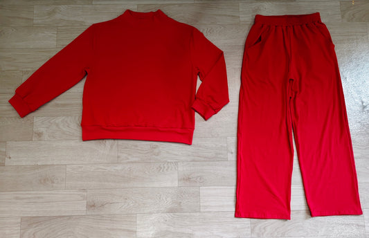 (Sample) No moq cotton GLP3418 Adult Women Maroon Long Sleeve Top And Flare Pant Fall Pajamas Set
