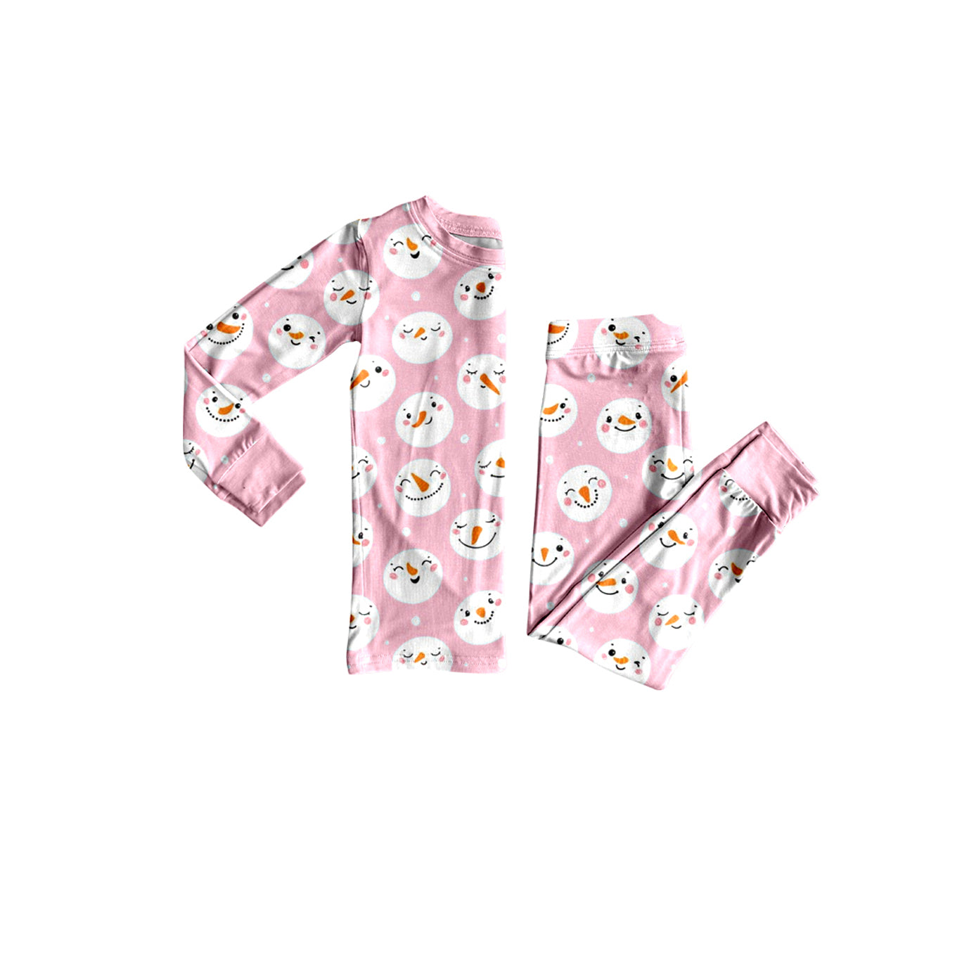 (Preorder new) No moq Baby Girls Christmas Pink Print Long Sleeve Top Pants Pajama Set Romper Blankets