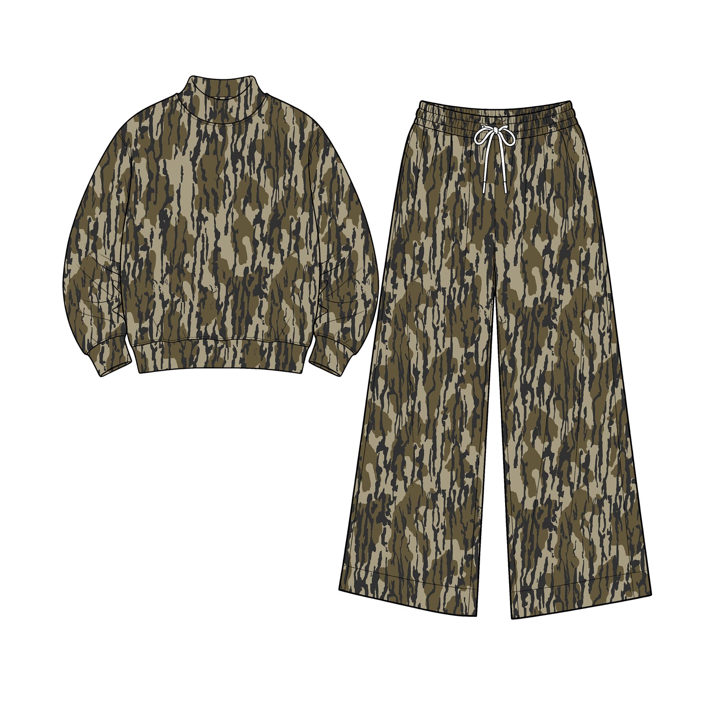 (Preorder new) No moq Yoga Adult Camo Print Long Sleeve Top Pockets Pants Woman Yoga Clothes Set